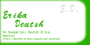 erika deutsh business card